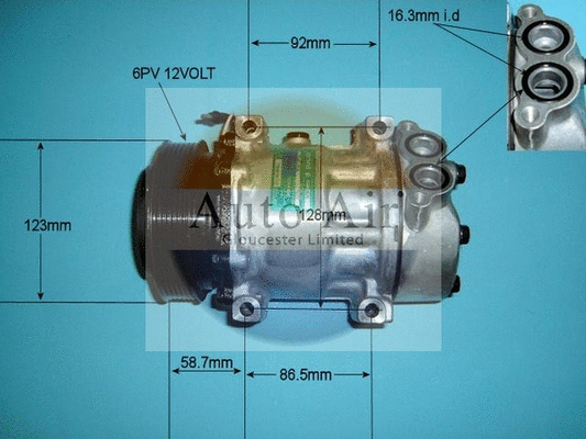 Compresseur, climatisation AUTO AIR GLOUCESTER 14-7815