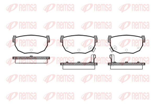 Kit de plaquettes de frein, frein à disque REMSA 0151.12