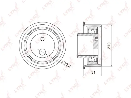 Poulie de tension, courroie crantée LYNXAUTO PB-1024