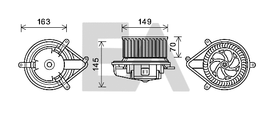 Moteur électrique, pulseur d'air habitacle EACLIMA 42A60001
