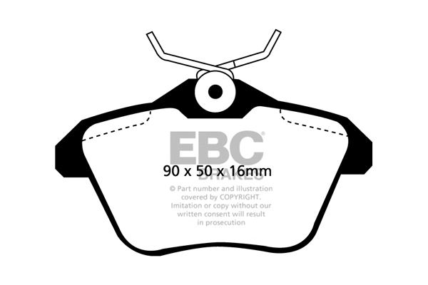 Kit de plaquettes de frein, frein à disque EBC Brakes DP21096