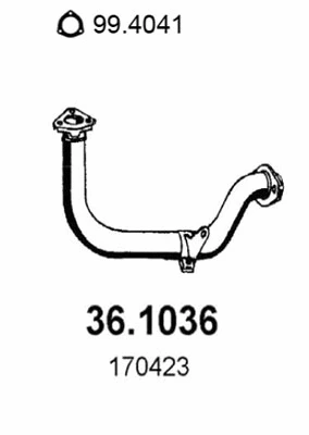 Tuyau d'échappement ASSO 36.1036