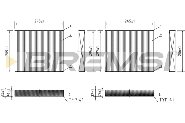Filtre, air de l'habitacle BREMSI FC0931