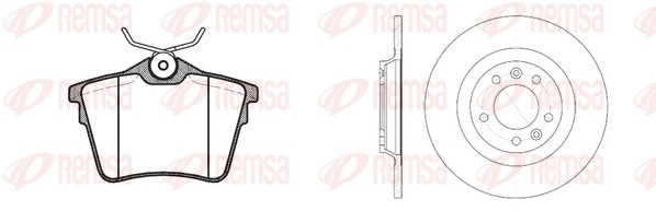 Kit de freins, frein à disques REMSA 81103.00