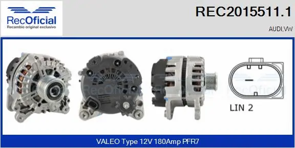 Alternateur RECOFICIAL REC2015511.1