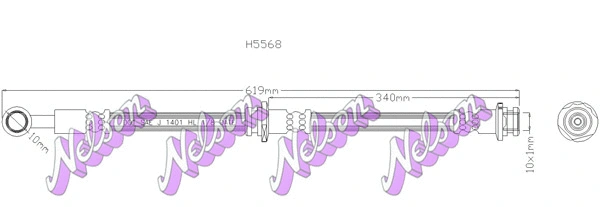 Flexible de frein BROVEX-NELSON H5568