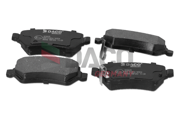 Kit de plaquettes de frein, frein à disque DACO Germany 323625