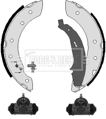 Jeu de mâchoires de frein BORG & BECK BBS1039K