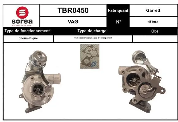 Turbocompresseur, suralimentation EAI TBR0450