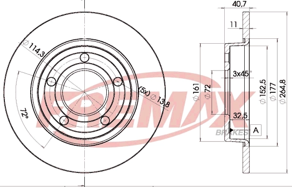 Disque de frein FREMAX BD-3275