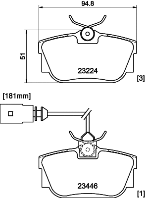 Kit de plaquettes de frein, frein à disque MINTEX MDB2113