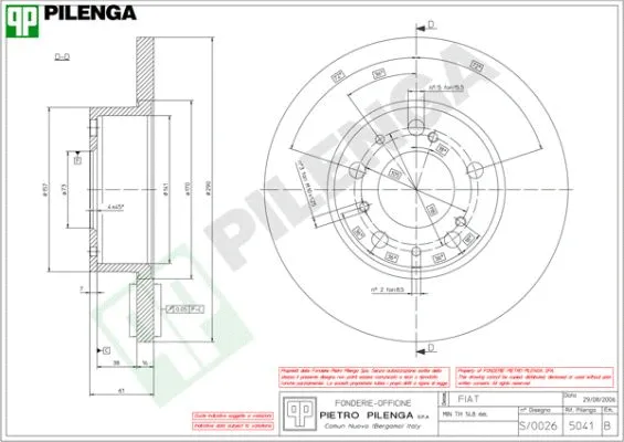 Disque de frein PILENGA 5041