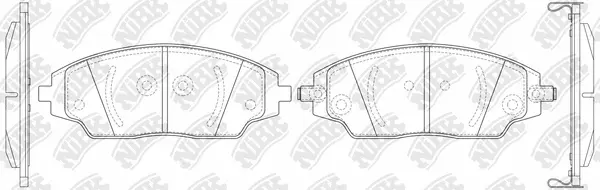 Kit de plaquettes de frein, frein à disque NiBK PN0632
