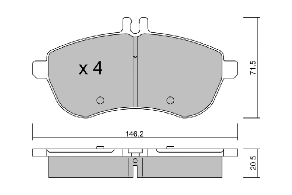 Kit de plaquettes de frein, frein à disque AISIN BPMB-1002