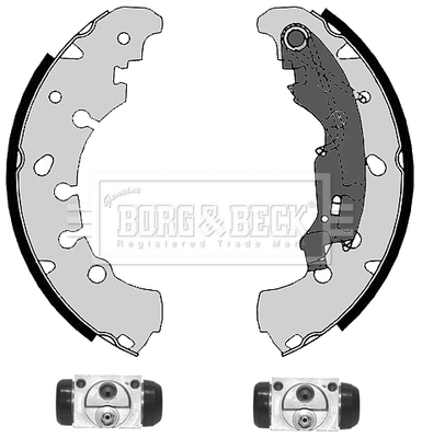 Jeu de mâchoires de frein BORG & BECK BBS1116K