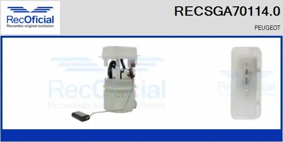 unité d'alimentation de carburant RECOFICIAL RECSGA70114.0