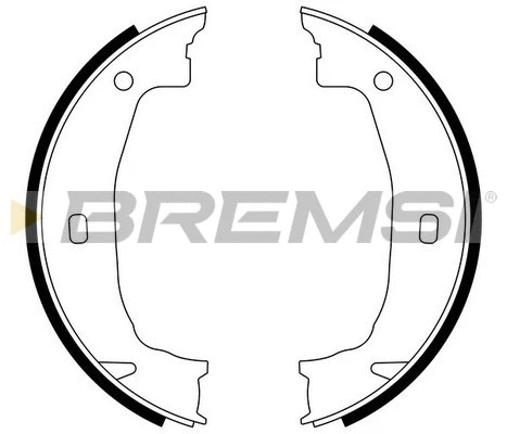 Jeu de mâchoires de frein, frein de stationnement BREMSI GF0079