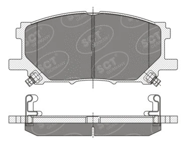Kit de plaquettes de frein, frein à disque SCT - MANNOL SP 348 PR