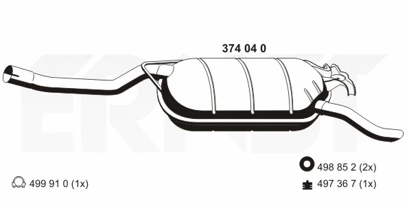 Silencieux arrière ERNST 374040