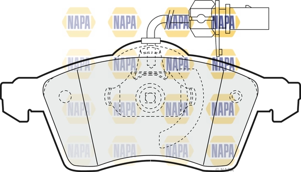 Kit de plaquettes de frein, frein à disque NAPA NBP1219