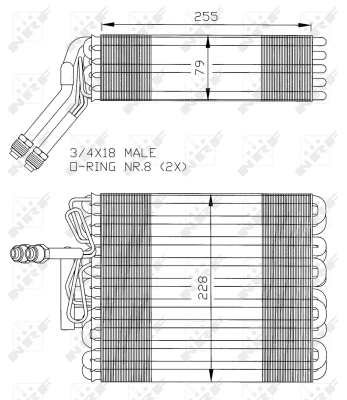 Évaporateur climatisation NRF 36024