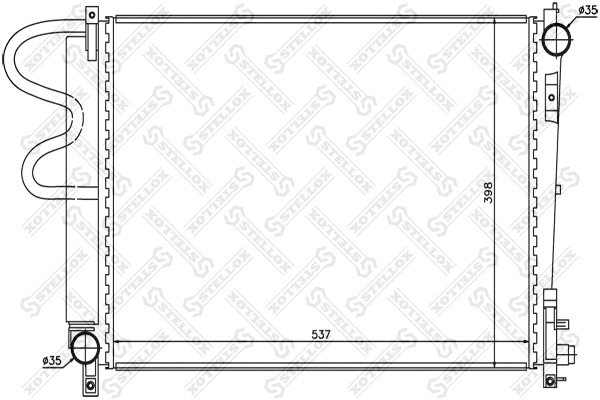 Radiateur, refroidissement du moteur STELLOX 10-25622-SX