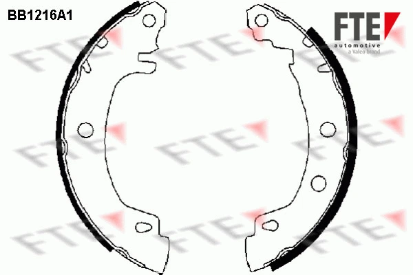 Jeu de mâchoires de frein FTE 9100043