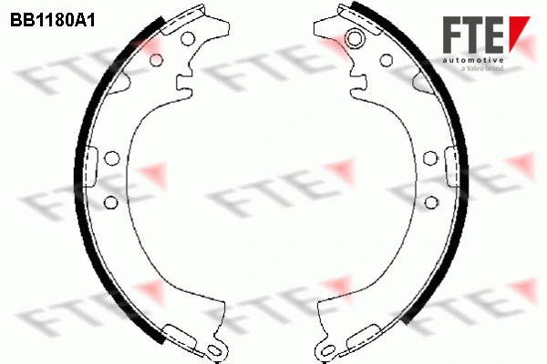 Jeu de mâchoires de frein FTE 9100042