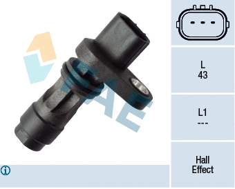 Capteur d'angle, vilebrequin FAE 79390