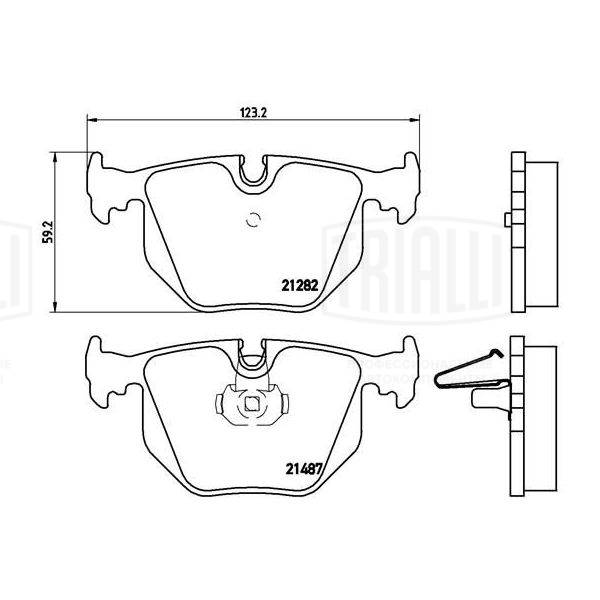 Kit de plaquettes de frein, frein à disque TRIALLI PF 4005