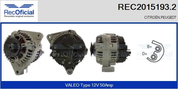 Alternateur RECOFICIAL REC2015193.2