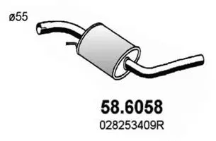 Silencieux central ASSO 58.6058