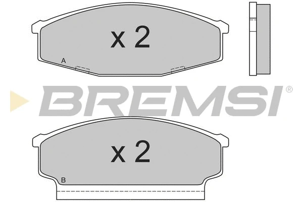 Kit de plaquettes de frein, frein à disque BREMSI BP2408