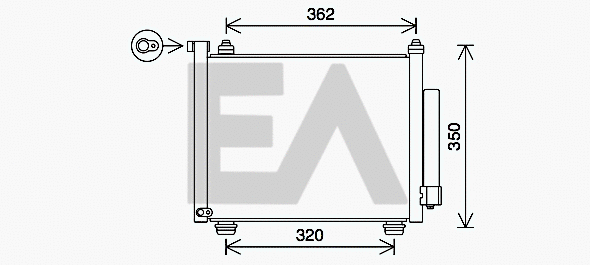 Condenseur, climatisation EACLIMA 30C54053