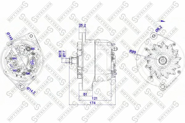 Alternateur STELLOX 88-02320-SX