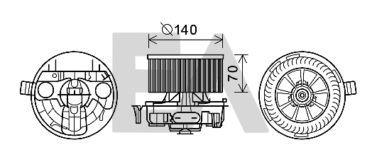 Moteur électrique, pulseur d'air habitacle EACLIMA 42A60005