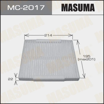 Filtre, air de l'habitacle MASUMA MC-2017
