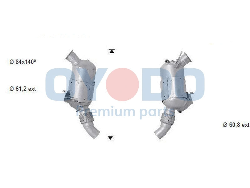 Filtre à particules / à suie, échappement Oyodo 20N0036-OYO