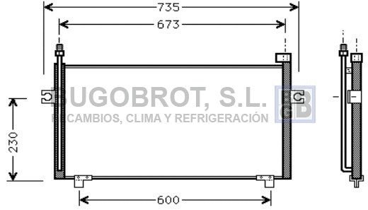 Condenseur, climatisation BUGOBROT 62-DN5197