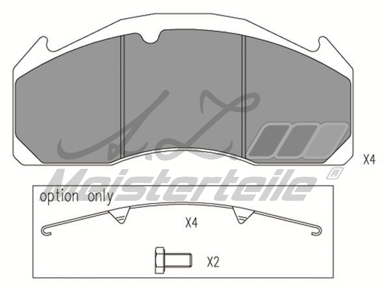 Kit de plaquettes de frein, frein à disque A.Z. Meisterteile AZMT-44-022-2446