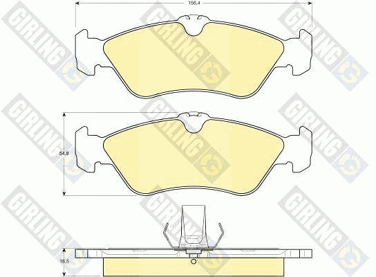 Kit de plaquettes de frein, frein à disque GIRLING 6112632