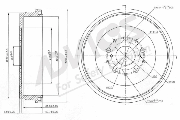 Tambour de frein ADVICS-SEA A7R009