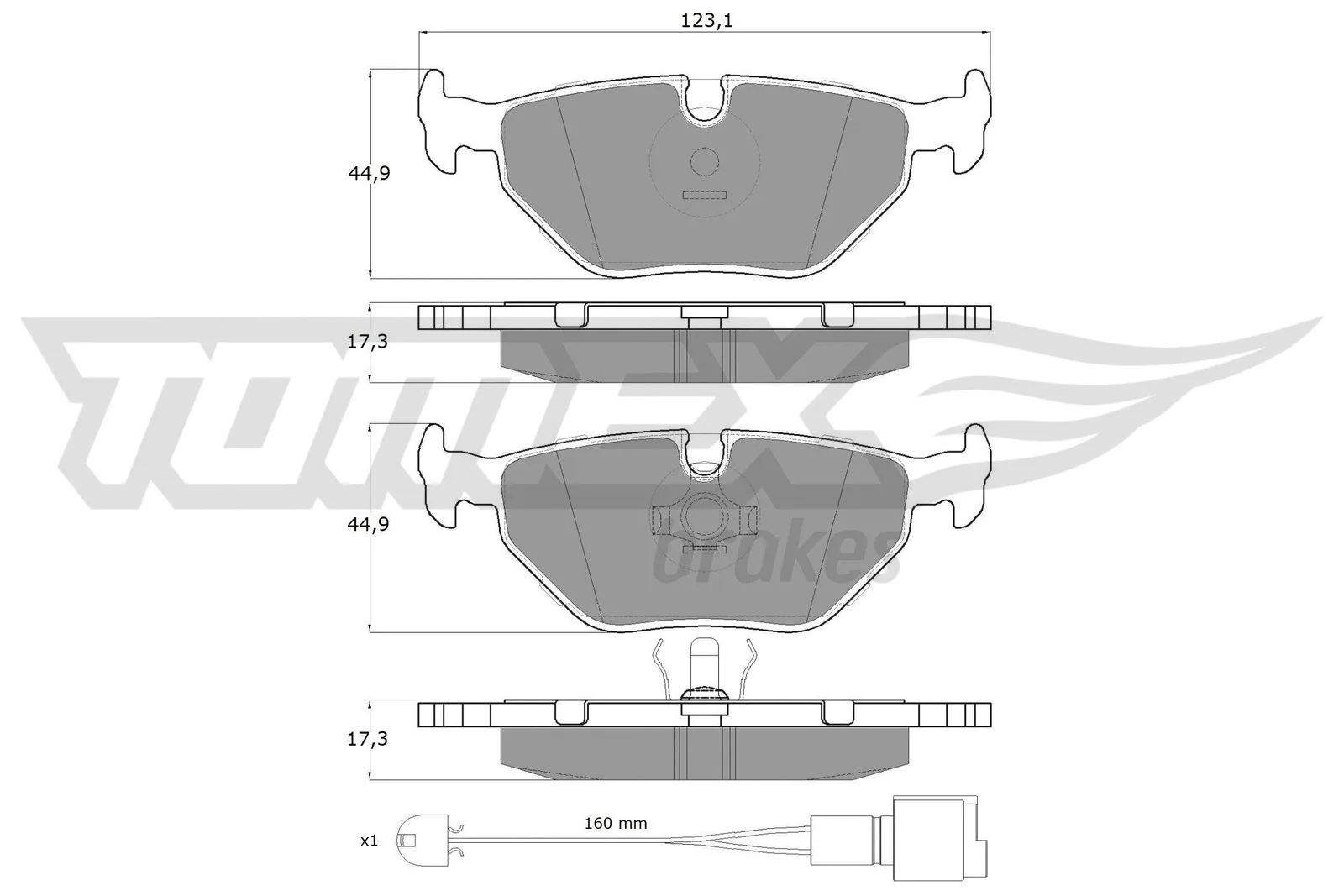 Kit de plaquettes de frein, frein à disque TOMEX Brakes TX 10-701