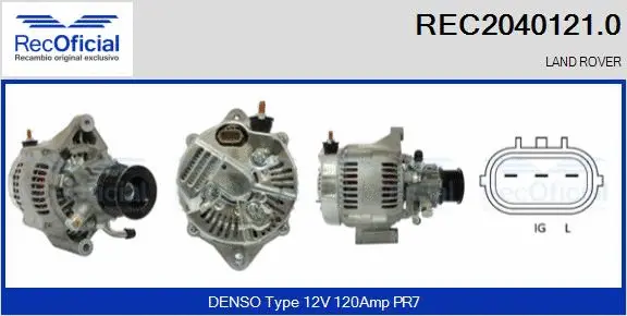 Alternateur RECOFICIAL REC2040121.0