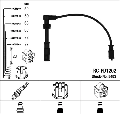 Kit de câbles d'allumage NGK 5403