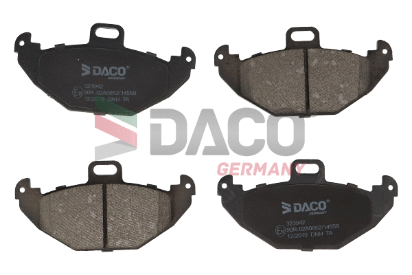 Kit de plaquettes de frein, frein à disque DACO Germany 323942