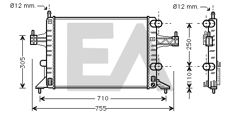 Radiateur, refroidissement du moteur EACLIMA 31R54191
