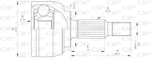 Jeu de joints, arbre de transmission OPEN PARTS CVJ5650.10