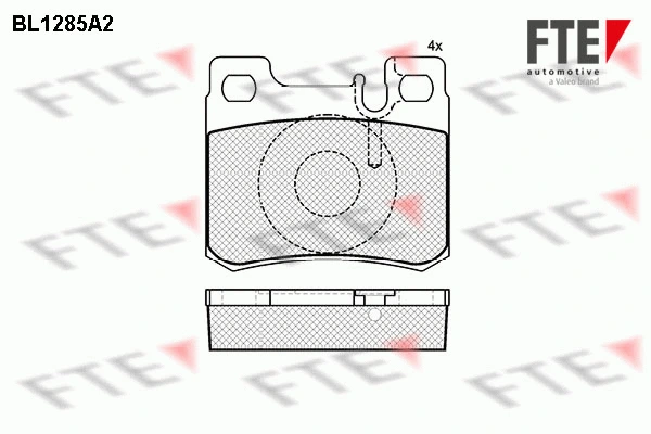 Kit de plaquettes de frein, frein à disque FTE 9010091