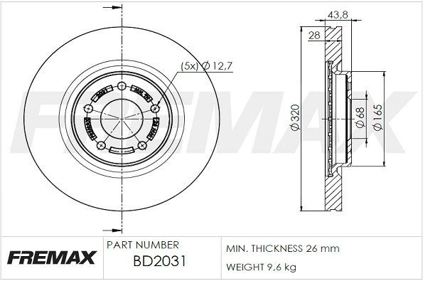 Disque de frein FREMAX BD-2031